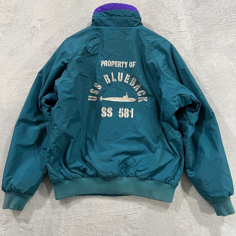 Vintage Columbia Jacket Mens XL USS‎ Blueback SS-581 Submarine Windbreaker 90s